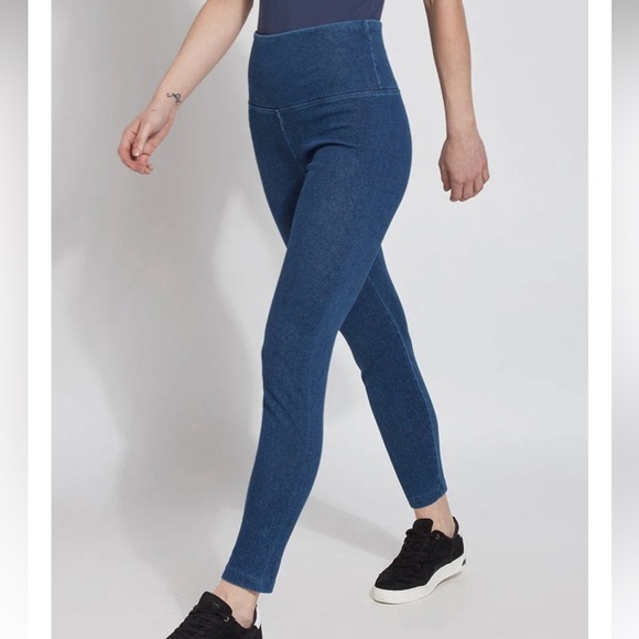 Lysse Highwaist Denim Leggings with compression stomach Size Small MSRP $88 - Picture 1 of 12